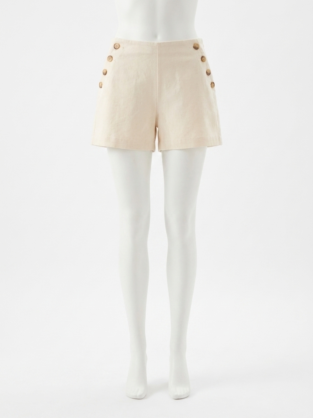 NEW FIFTEEN TWENTY women's button pocket shorts in natural